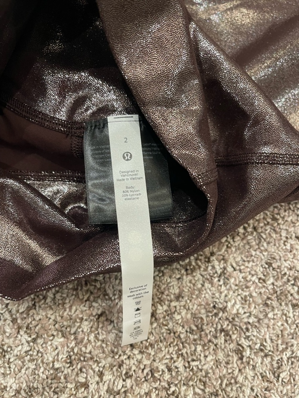 Lululemon Align High-Rise Short 6" Shine Size 2 - Picture 4 of 5